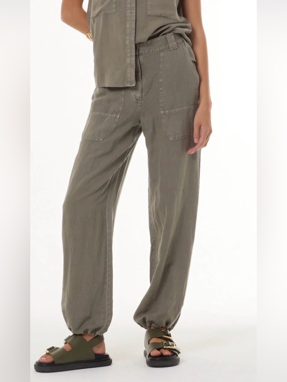 YFB brand new never been worn with tags Koda linen pant in desert sage pigment